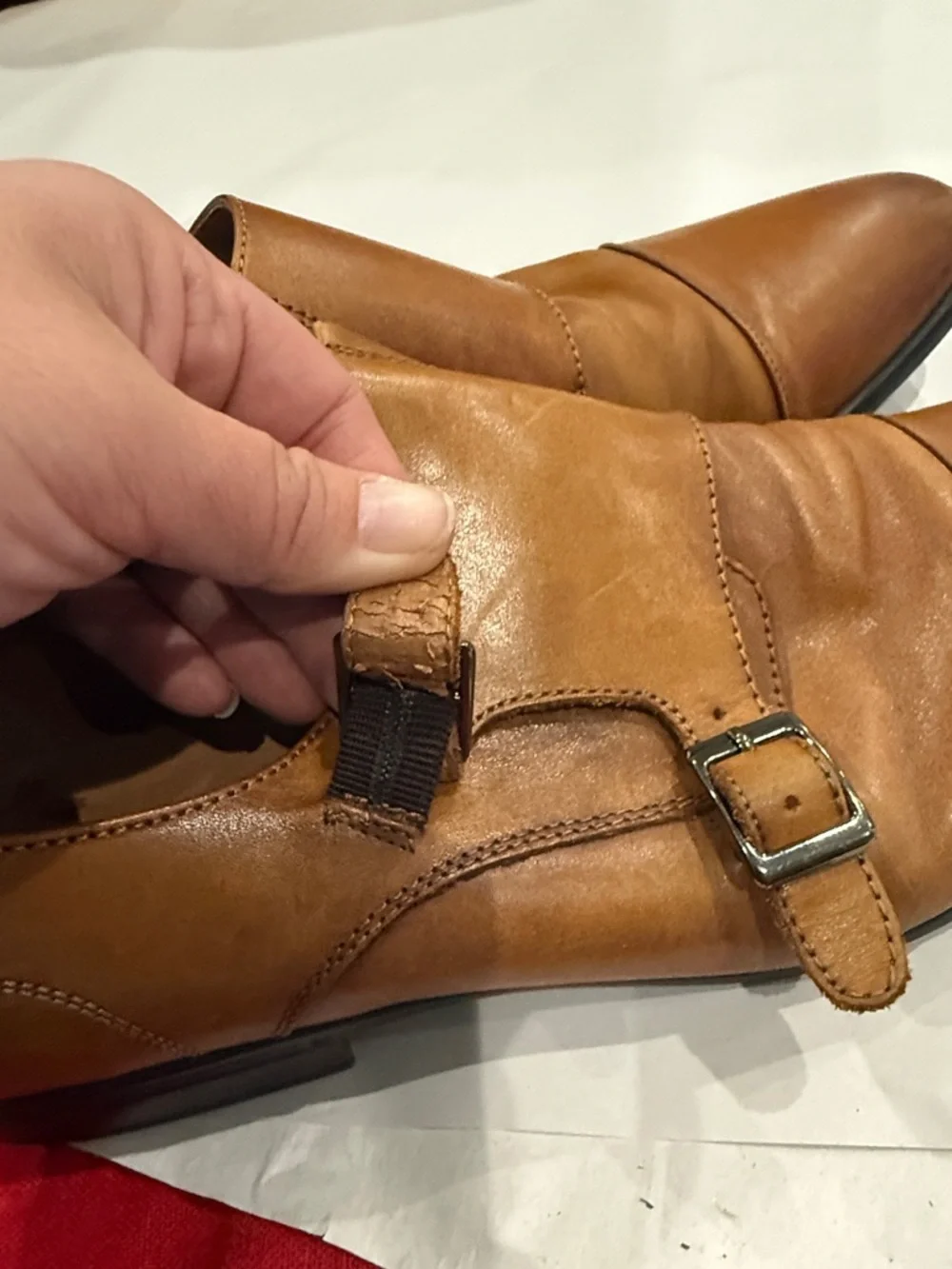 Aldo Tan Double Monk Strap Leather Oxfords